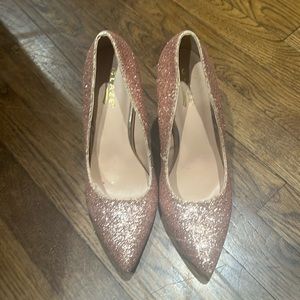 Women size 8 Rose Gold Sequin Pumps, Women shoes